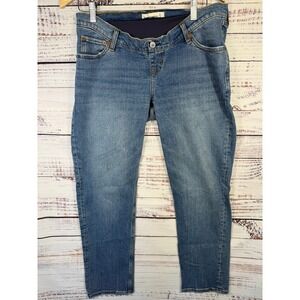 Abercrombie & Fitch Maternity Jeans Women 27 4R Blue 90s Straight Full Panel